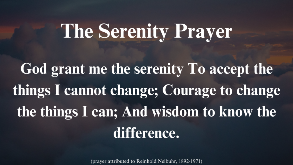 Serenity Prayer